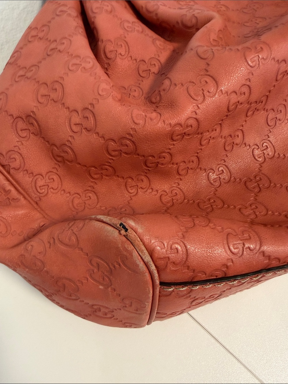 Gucci Medium Sukey Tote Pink Coral Guccissima Leather GG Bag - Picture 16 of 16